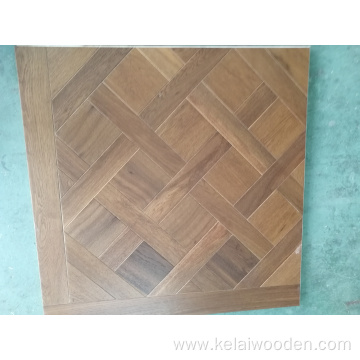 Reclaimed wood versailles engineered parquet flooring